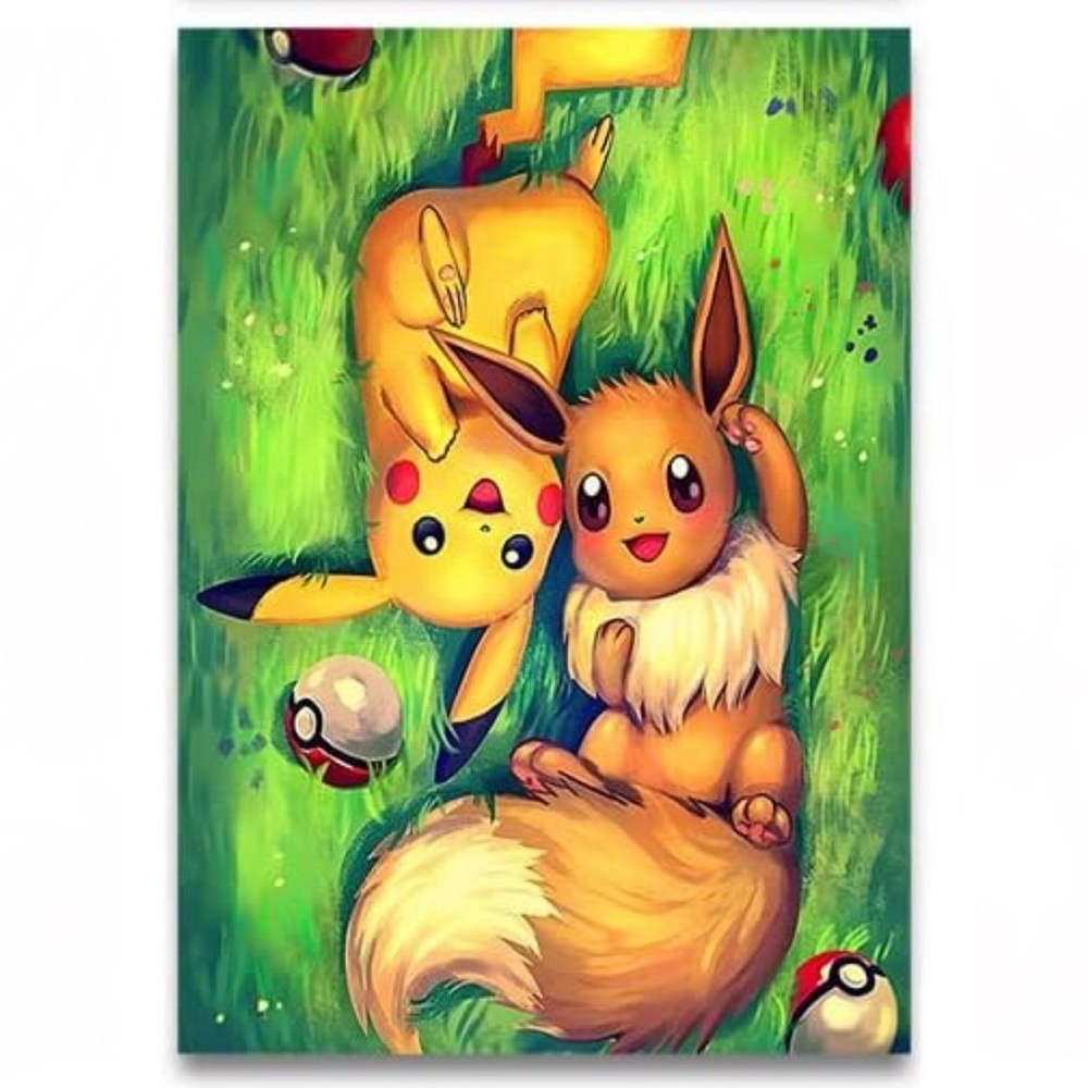 5D Diamond Painting Art Craft Kit Pikachu DIY Paint By Numbers Craft Set 30x40